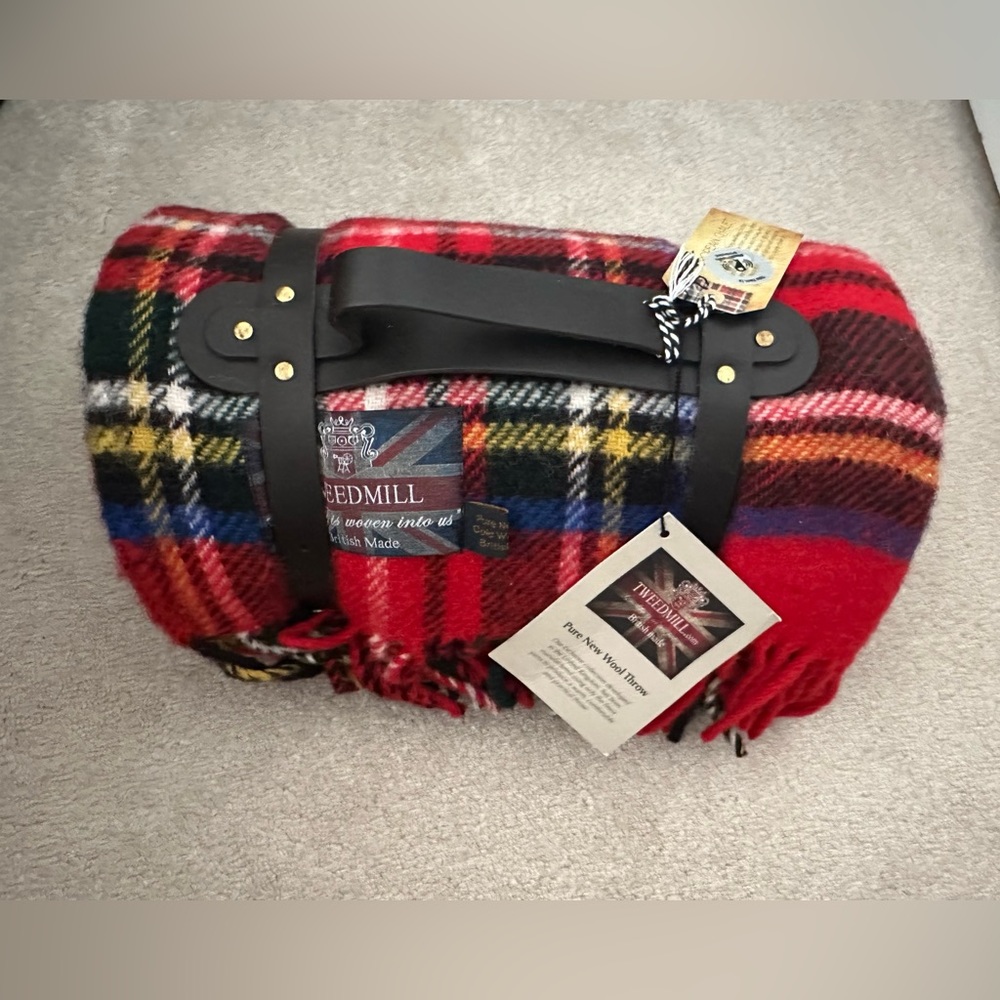 Tweedmill European Chalet Plaid Wool Throw Blanket